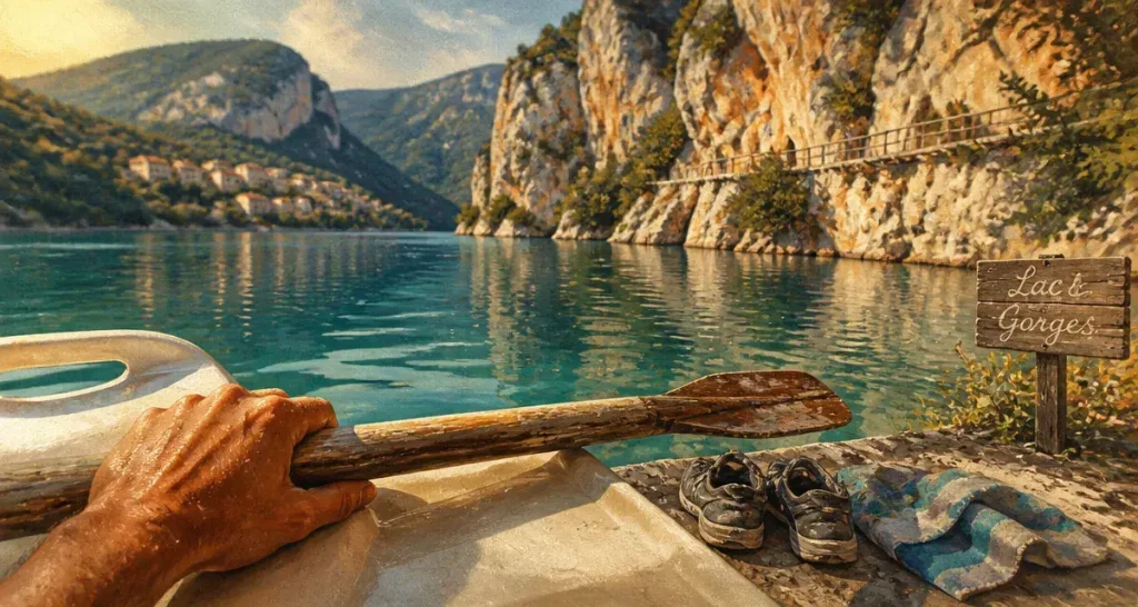 Activités Verdon : pédalo sur le Lac de Sainte-Croix, gorges du Verdon
