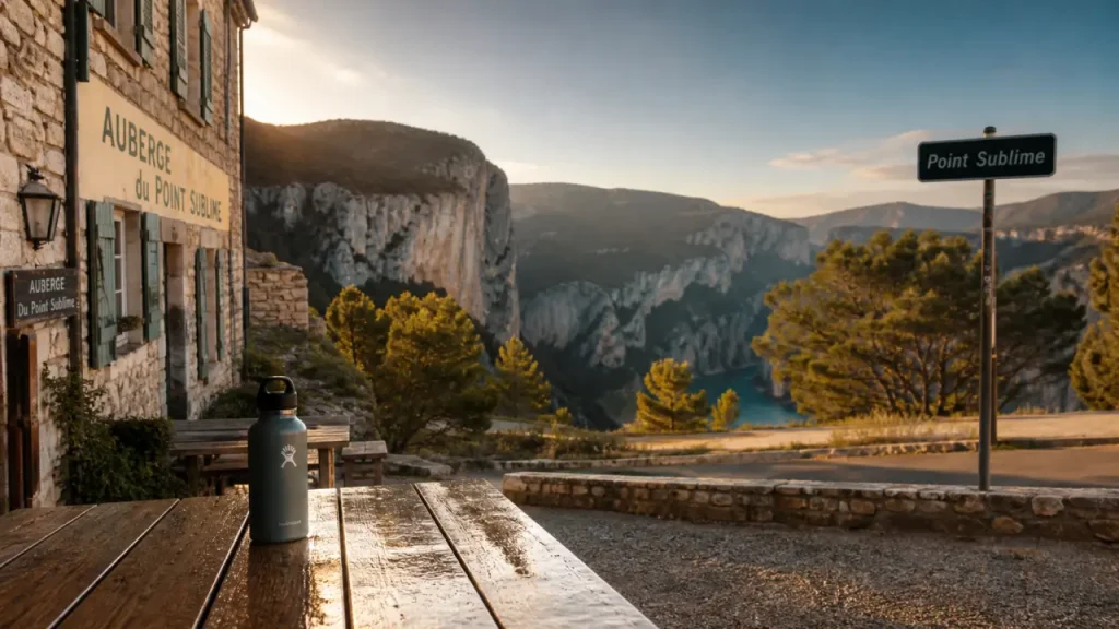 Auberge du point sublime gorges du verdon : vue depuis Rougon