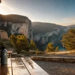 Auberge du point sublime gorges du verdon : vue depuis Rougon