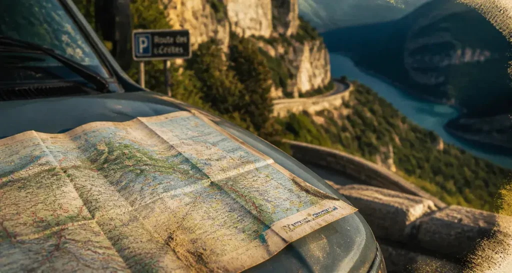 carte gorges du verdon sur la route des crêtes