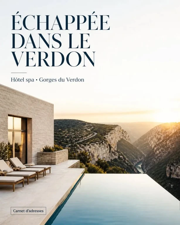 Hôtel & spa des gorges du verdon avec vue sur les falaises au coucher du soleil