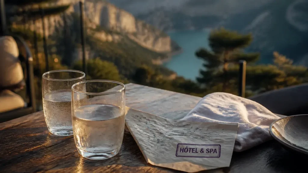 Hôtel & spa des gorges du verdon, terrasse au bord du lac