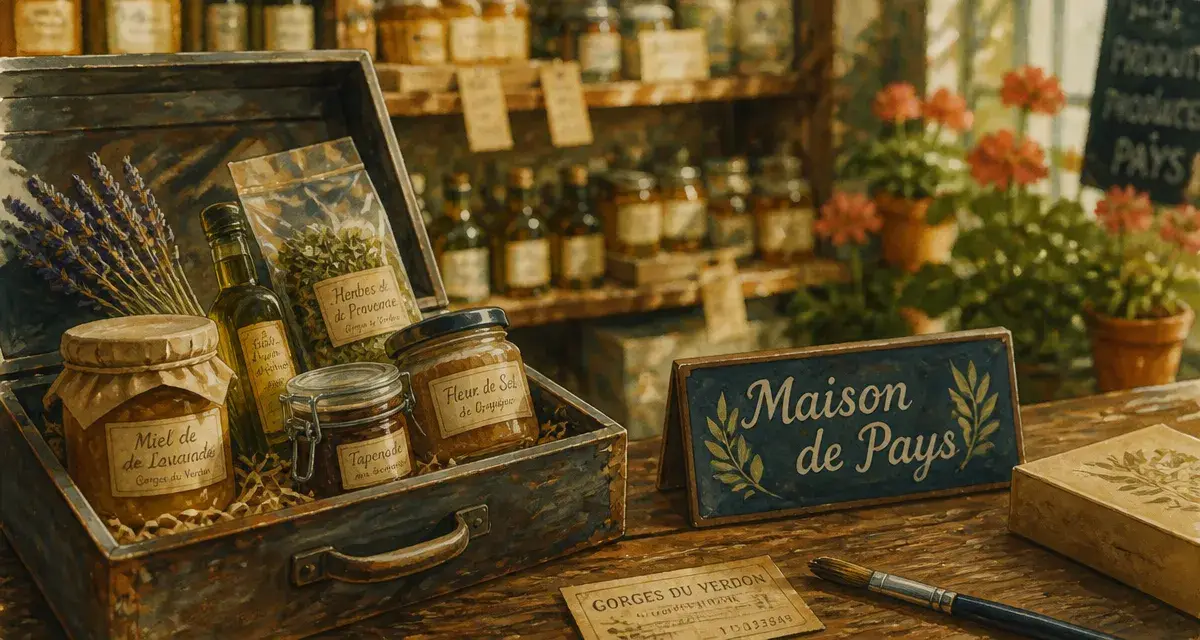 Maison de produits de pays des gorges du verdon : boutique gourmande, bocaux et miel
