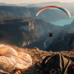 Parapente gorges du verdon au-dessus des falaises du Verdon
