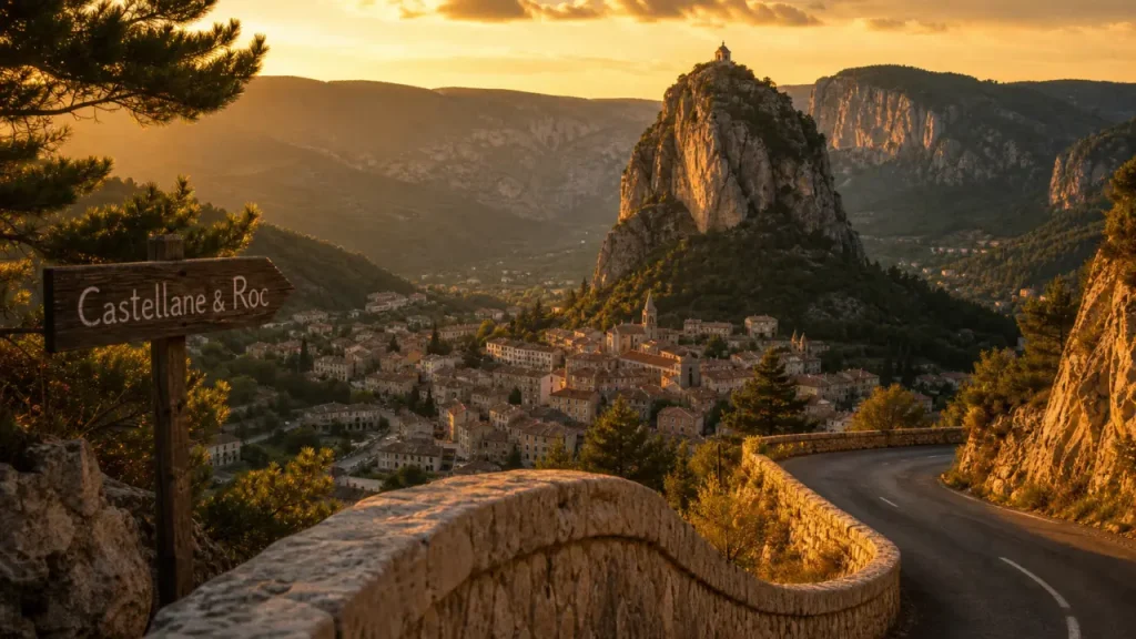 Que faire à castellane : vue sur le Roc et le village de Castellane