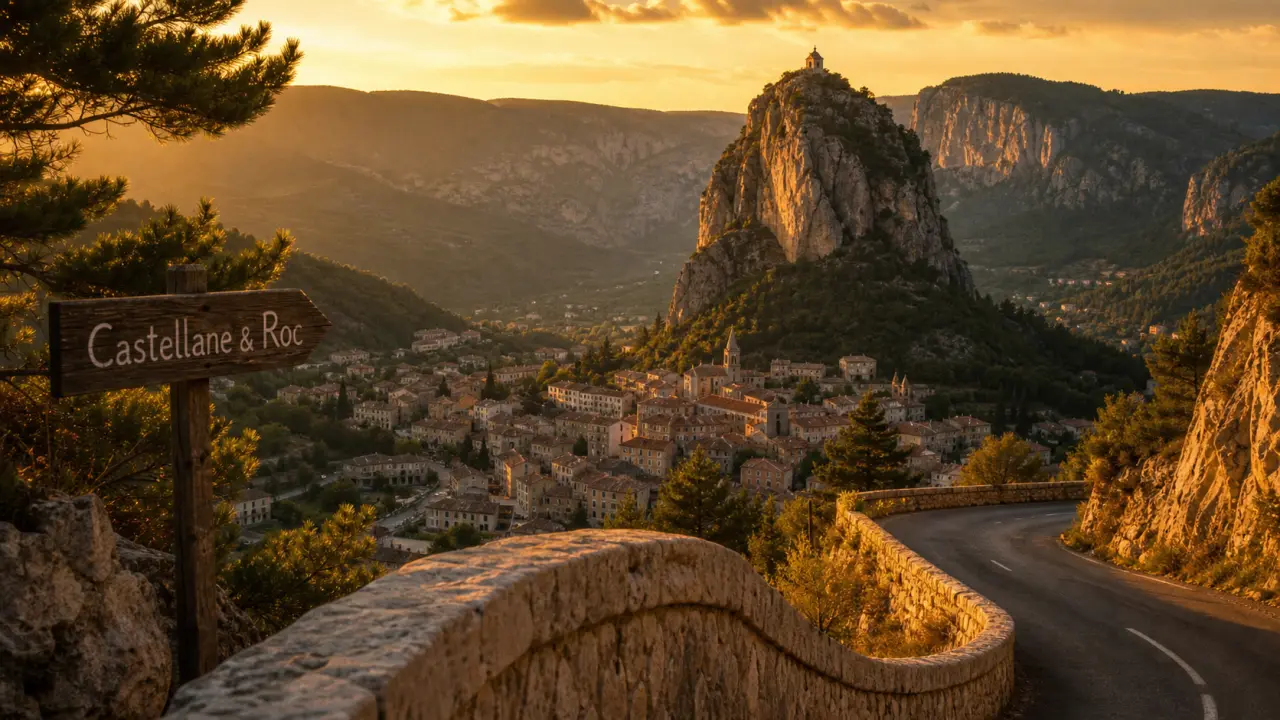Que faire à castellane : vue sur le Roc et le village de Castellane