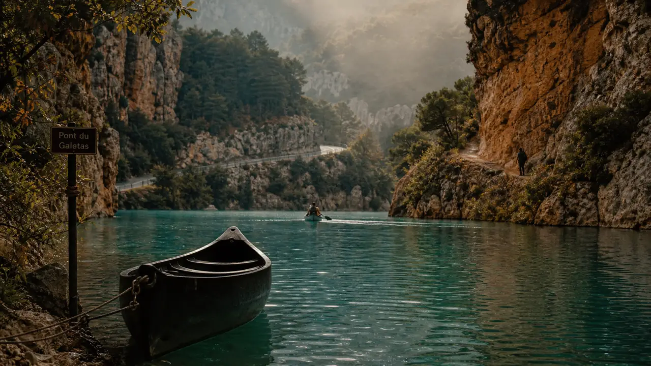 Que faire gorges du Verdon : canoë sur le lac de Sainte-Croix