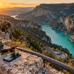 Balade gorges du Verdon : belvédère sur route panoramique