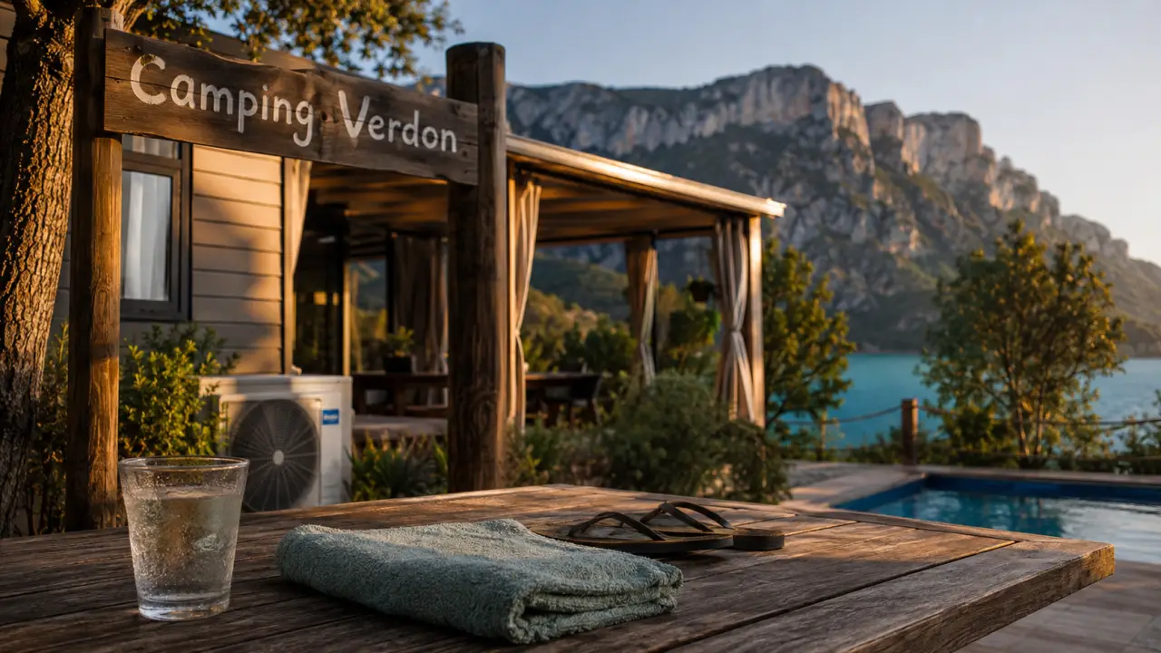Camping 5 étoiles dans les gorges du verdon : mobil-home près du lac et piscine au Verdon