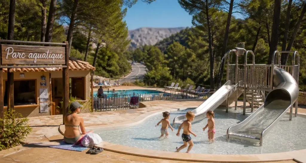 Camping gorges du verdon parc aquatique : piscine et pataugeoire enfants