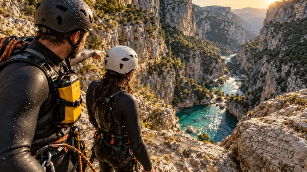 Guide canyon gorges du verdon, eau turquoise et rappel en sécurité