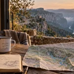 Chambre d hote gorges du verdon, terrasse La Palud, carte et vue belvédère