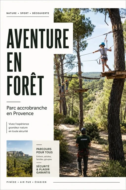Royaume des arbres : parcours accrobranche en forêt avec familles et encadrement
