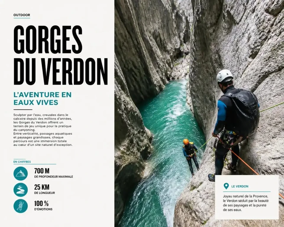 Canyon dans les Gorges du Verdon avec guide encadrant une descente en rappel pour une sortie L'instant Verdon