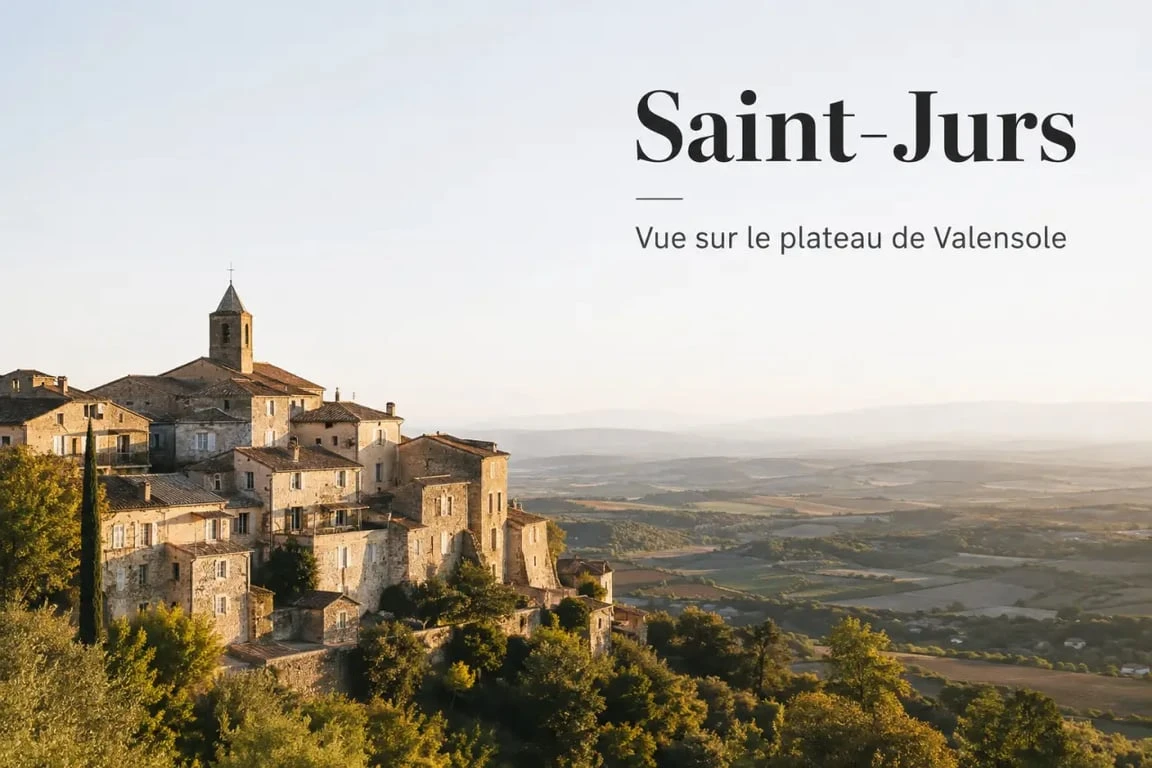 St Jurs, village perché des Alpes-de-Haute-Provence avec vue sur le plateau de Valensole