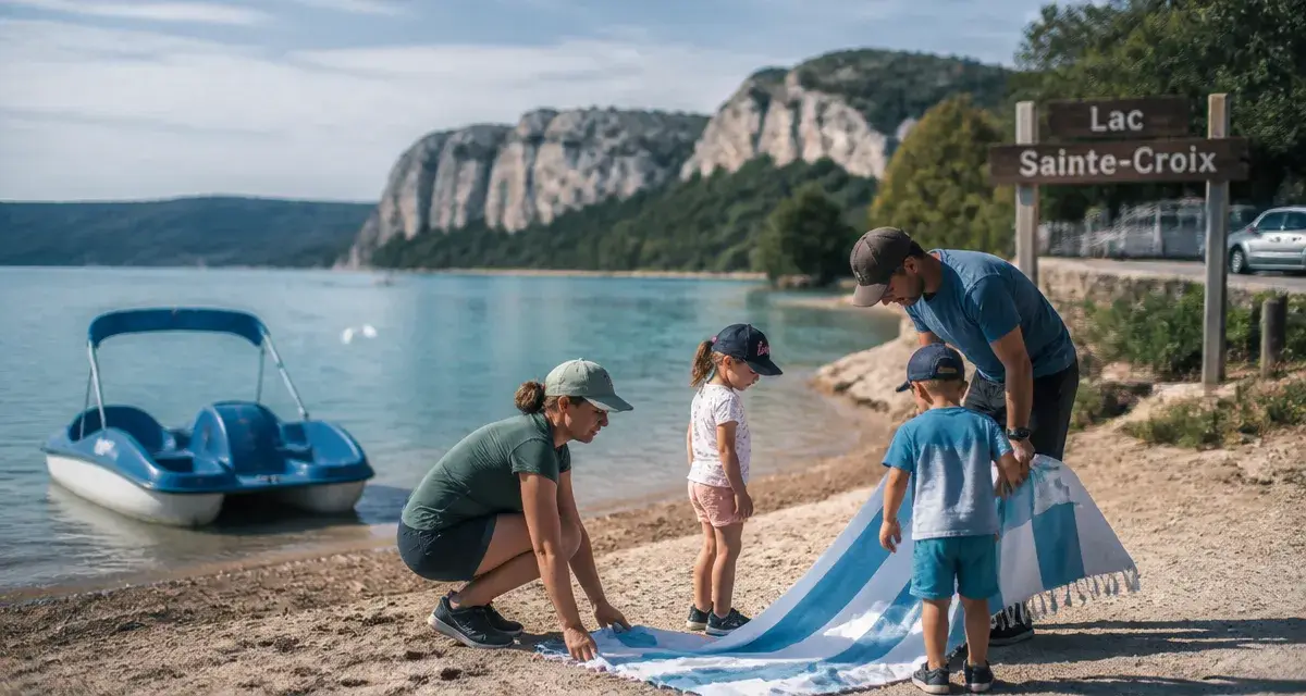 Baignade au lac Sainte-Croix en famille : gorges du Verdon activités famille