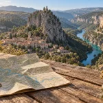 Gorges du verdon castellane : vue depuis le belvédère sur le Roc