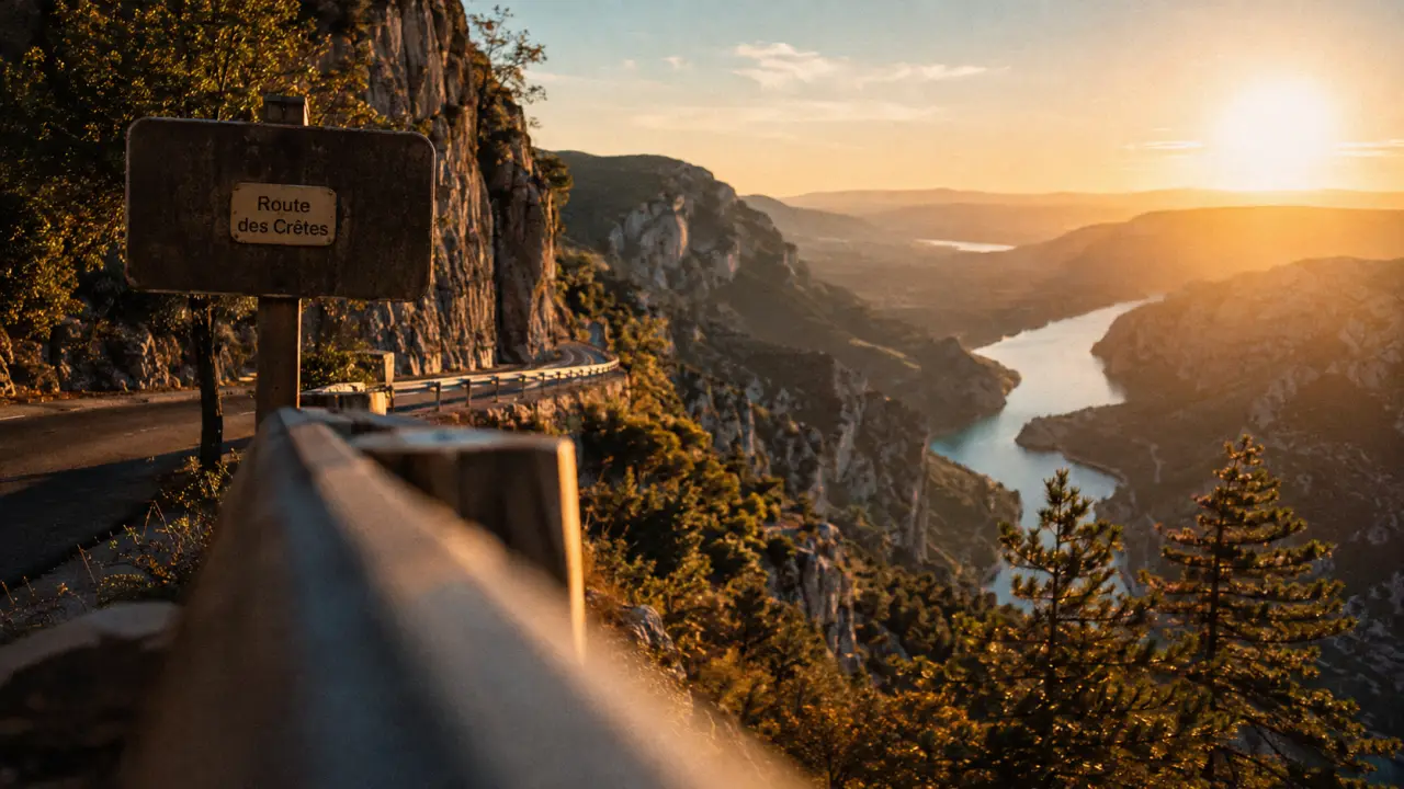 Belvédère des gorges du Verdon, route des Crêtes et eau turquoise