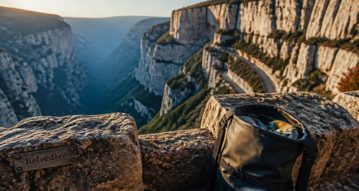 Gorges du Verdon visite : vue depuis un belvédère sur les falaises
