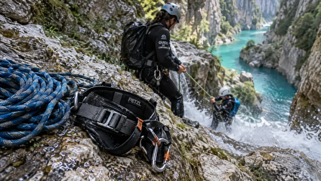 L’instant Verdon canyon escalade aventure : harnais et corde, guide au Verdon
