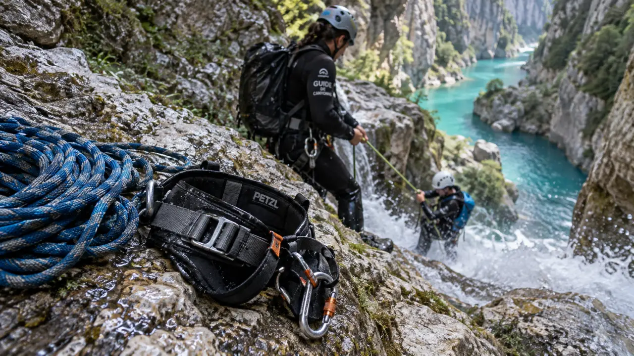 L’instant Verdon canyon escalade aventure : harnais et corde, guide au Verdon