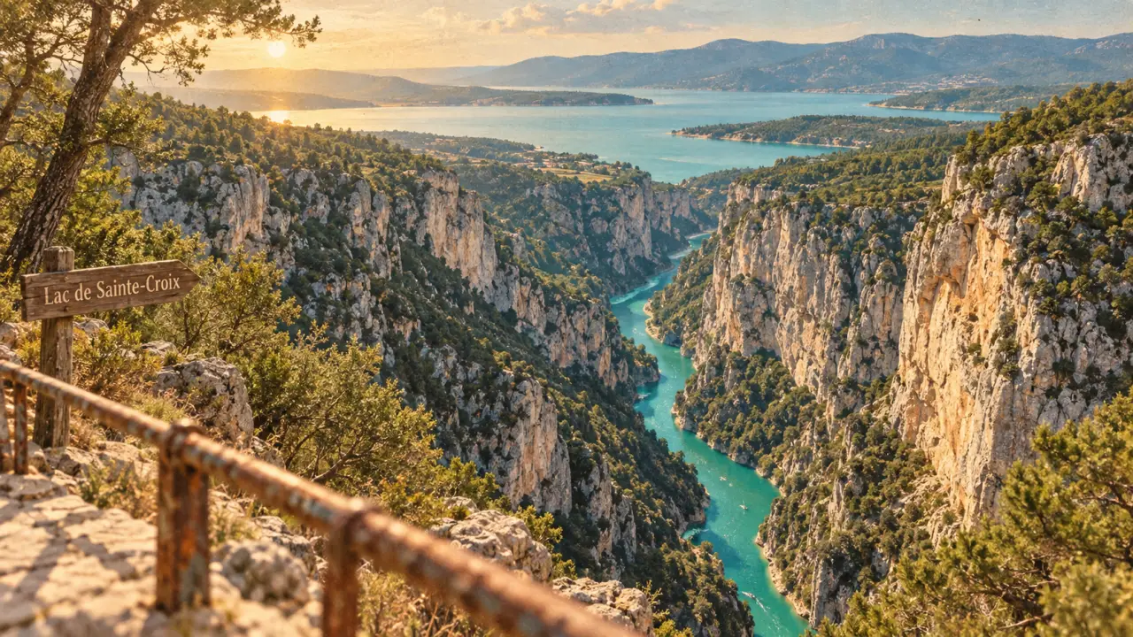 Où se situe les gorges du Verdon : belvédère sur les gorges et rivière turquoise