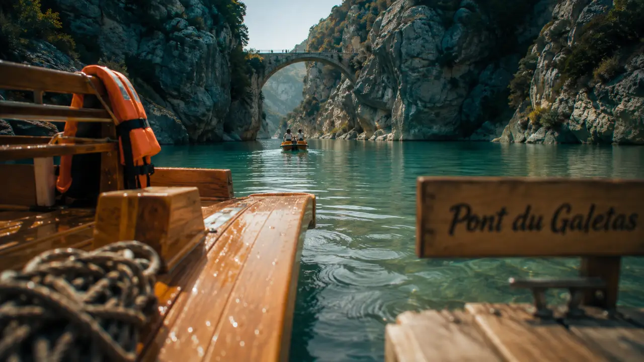 Pedalo gorges du Verdon : pédalo sur le lac de Sainte-Croix au pont du Galetas