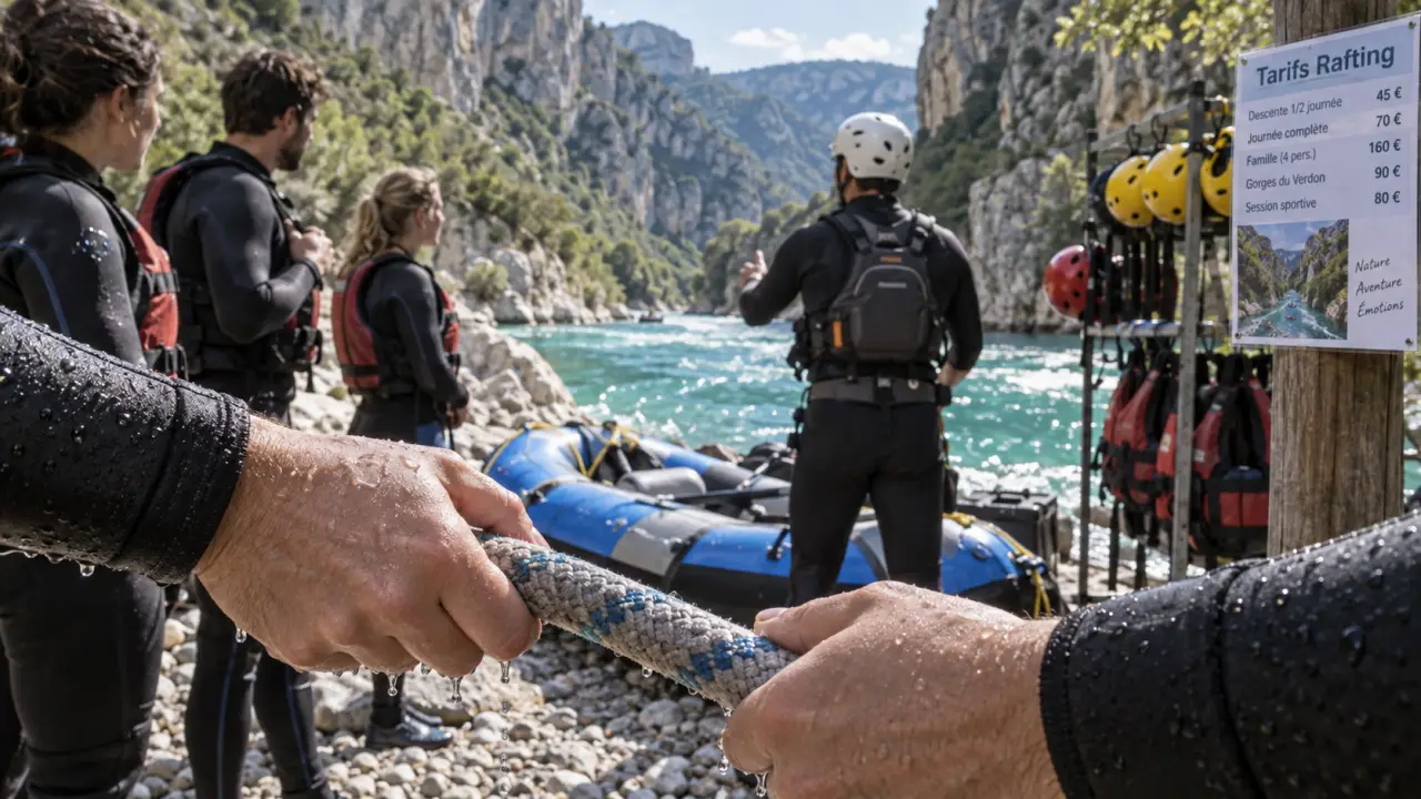 Tarif rafting dans les gorges du Verdon, prix selon parcours