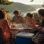 Restaurants lac de sainte croix : terrasse au bord du lac