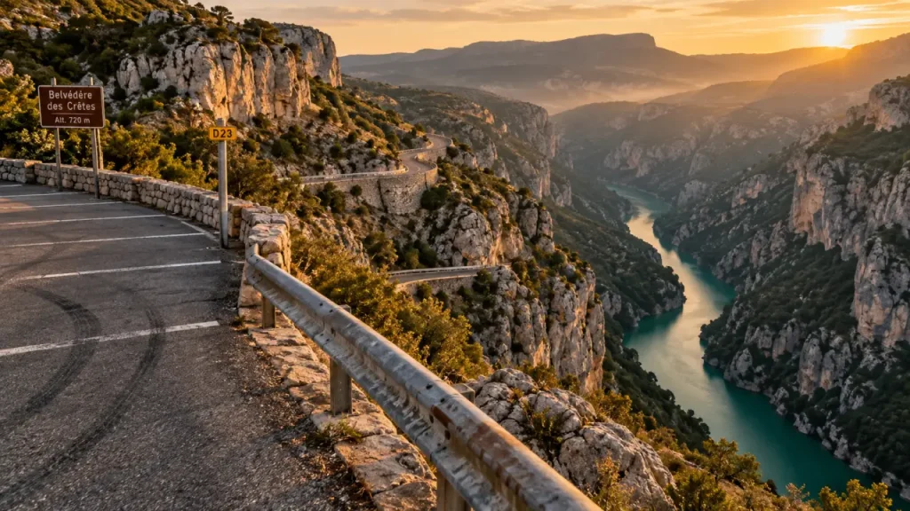 Route des cretes gorges du Verdon, belvédère D23, canyon du Verdon