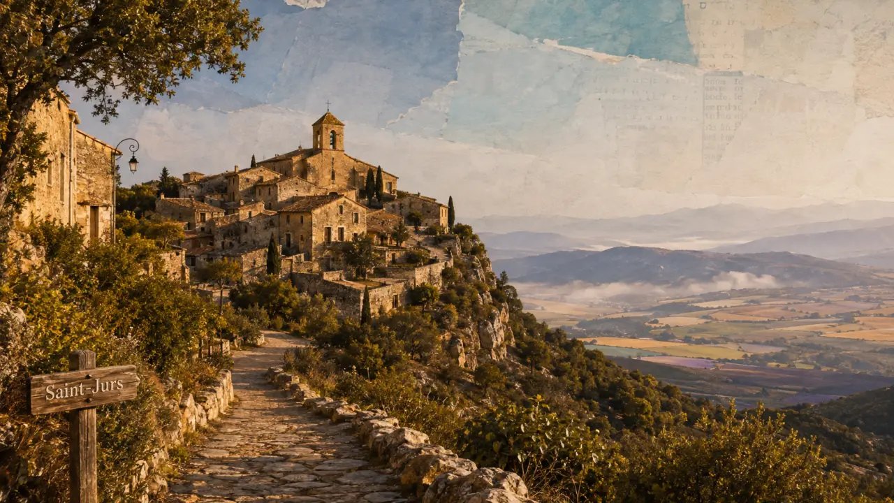 st jurs, village perché Alpes de Haute-Provence, église et ruelles