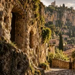 Visiter Cotignac : rocher de tuf et tours sarrasines