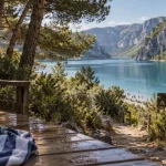 Camping autour du lac de sainte croix, accès baignade depuis le camping, eau et rive