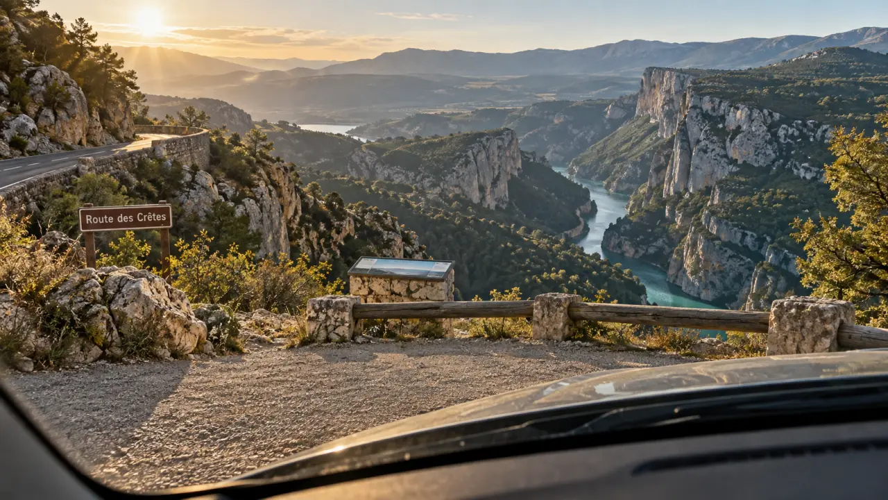 Circuit gorges du Verdon en voiture : vue depuis belvédère