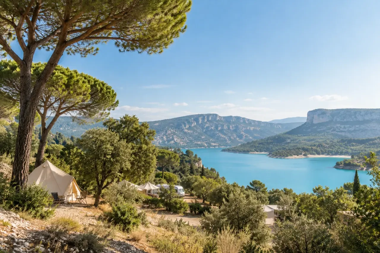 Camping Les Pins aux Salles-sur-Verdon près du lac de Sainte-Croix