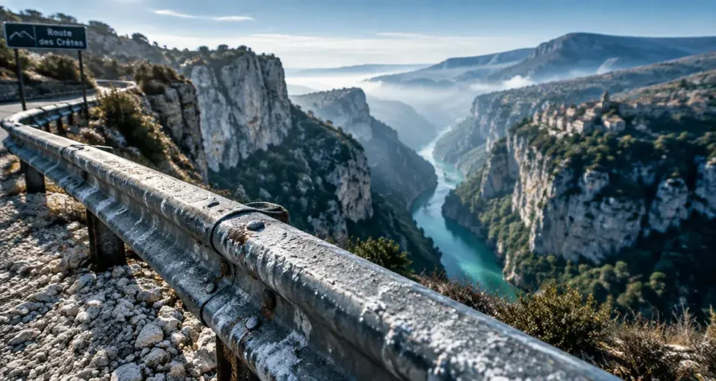 Hautes gorges du Verdon depuis la route des Crêtes : belvédère vertigineux