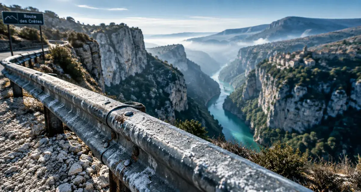 Hautes gorges du Verdon depuis la route des Crêtes : belvédère vertigineux