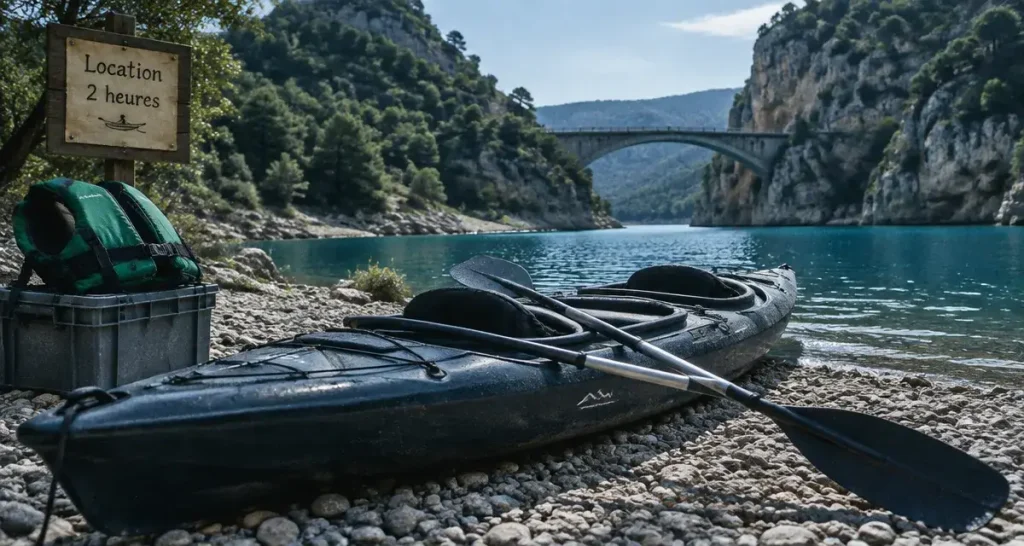 Kayak Gorges du Verdon prix : location 2h au lac de Sainte-Croix