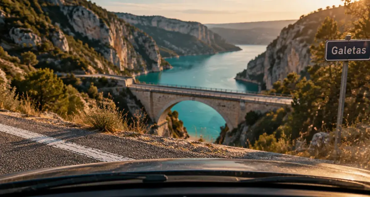 Pont gorges du Verdon : pont du Galetas au-dessus du Verdon