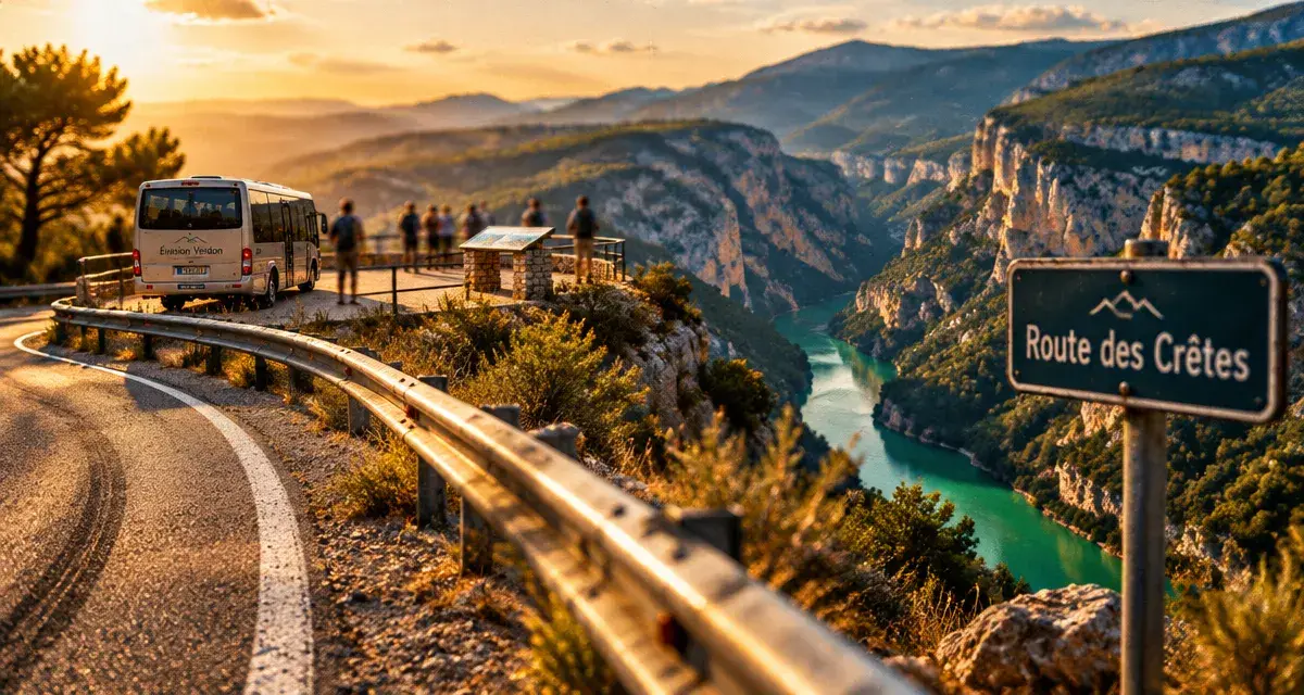 Routes Gorges du Verdon : route panoramique rive droite au bord des gorges