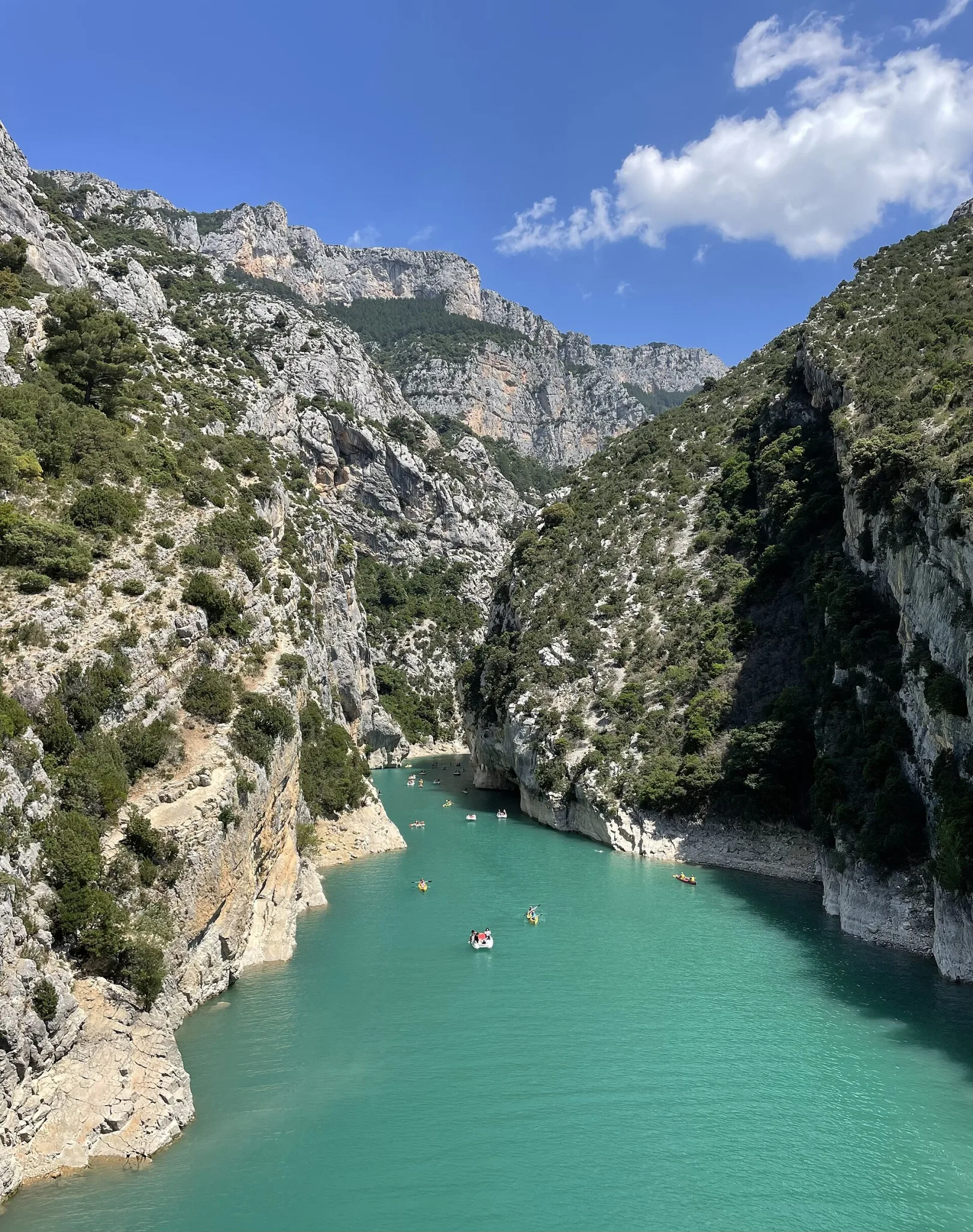 Vue du Verdon depuis le pont du Galetas, dans le secteur de Chabassole.