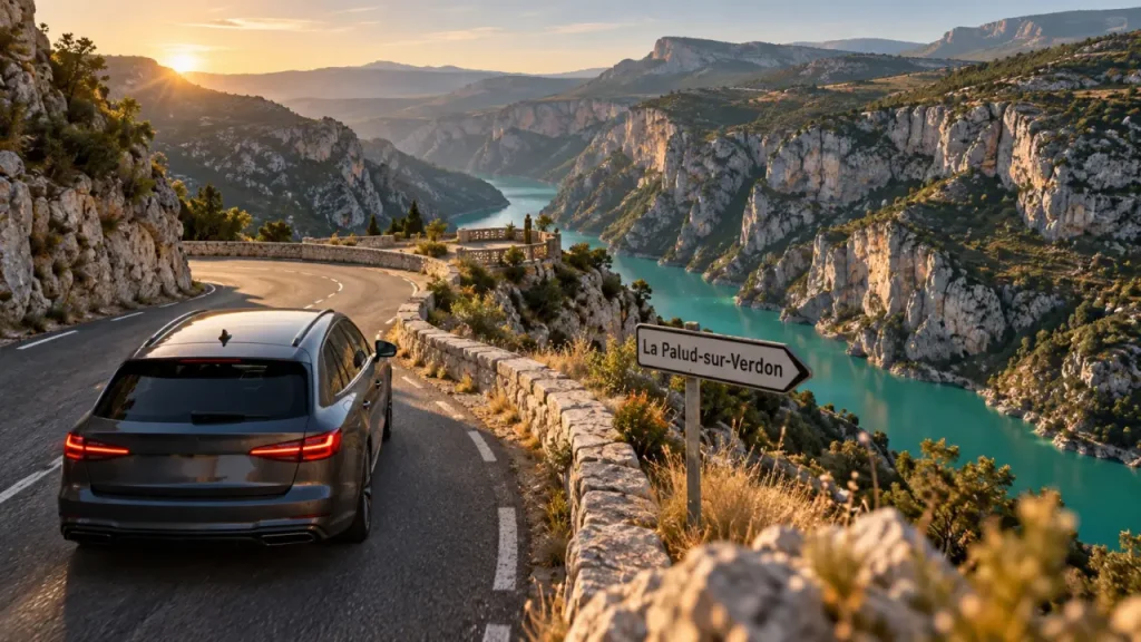 Villes gorges du Verdon : route vers La Palud-sur-Verdon