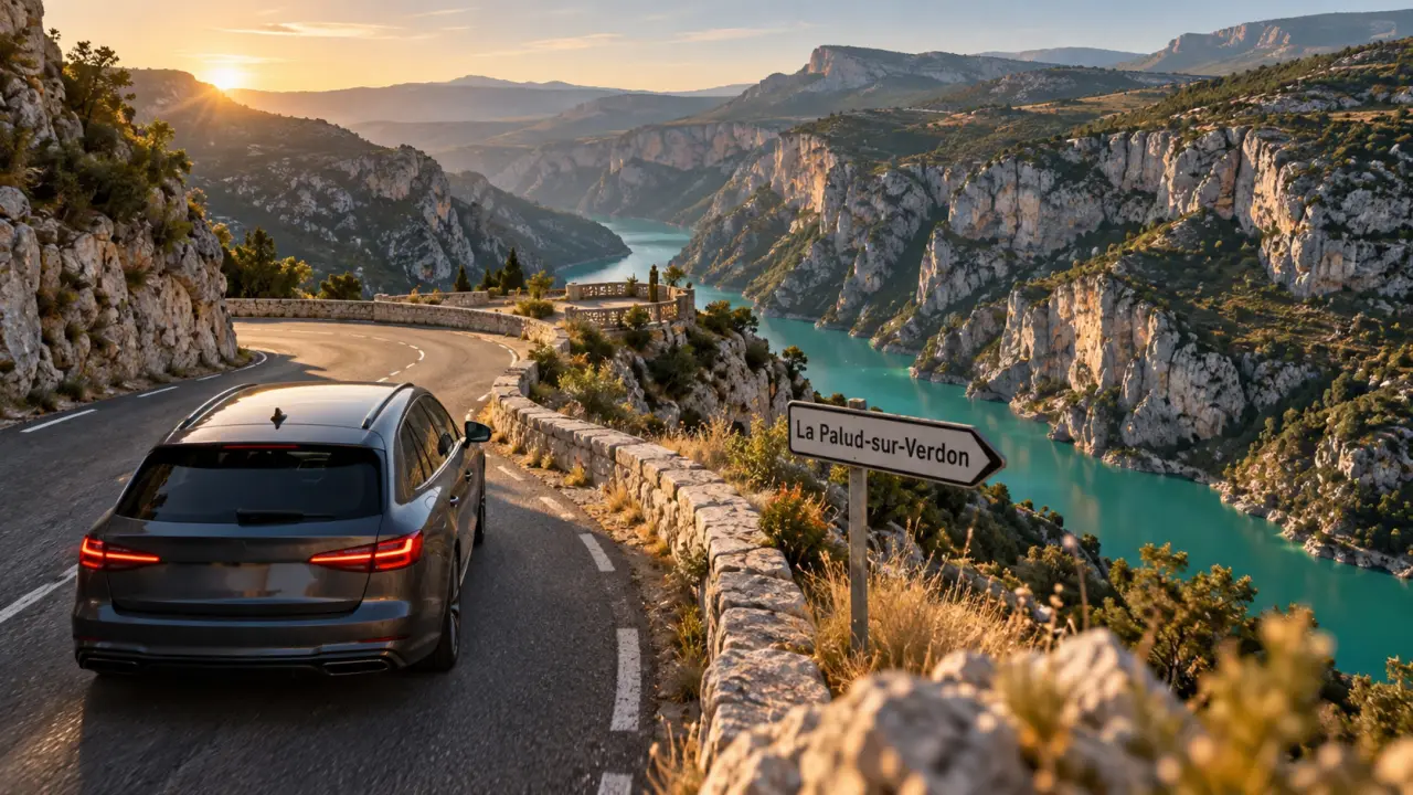 Villes gorges du Verdon : route vers La Palud-sur-Verdon